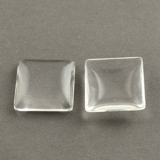 Glass Cabochon (Square) Transparent Glass.  *See Drop Down for Options