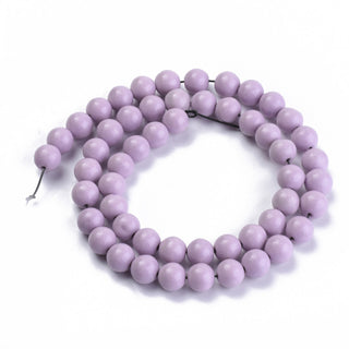 Agate (Dyed) a delicious PLUM color.  *8mm Rounds  (approx 50 Beads)