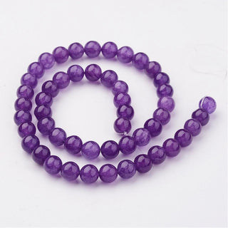 Jade (Purple) 6mm Round (approx 60 Beads)