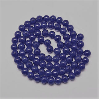 Glass Beads (Jelly Like Navy Blue)   (8mm.  Approx 50 Beads)