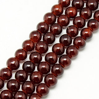 Glass Rounds *Coconut Brown.   8 mm.  *Approx 52 Beads