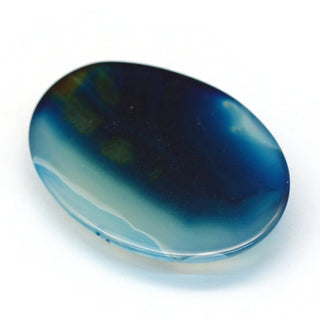 Cabochon *Striped Agate (Rich Blue) Oval 30 x 40mm approx.
