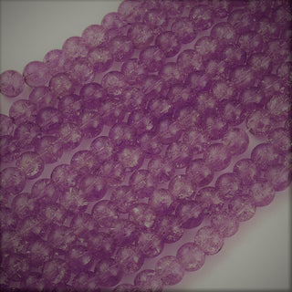 Glass (Crackle) Rounds *Plum (Soft Purple).   Rounds 8mm