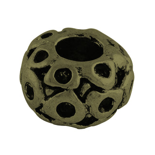 (Metal Bead/ Spacer), Antique Bronze Color,  *Packed 5 Rondelle Style.  8mm x 11.5mm in diameter, hole: 4.5mm