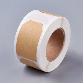 Self Adhesive Kraft Paper Label/ Price Tag Stickers, Rectangle, Peru, 50x30mm; about 300pcs/roll