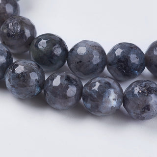 Labradorite *Faceted (Round) 8 mm. (16"Strand.  Approx 50 Beads)