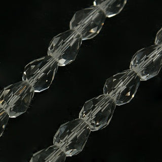 Glass Bead (Faceted). (Crystal Clear).  *See Drop Down for Size Options.
