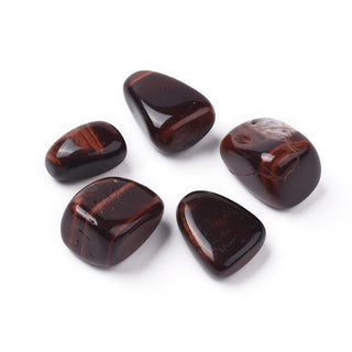 Natural Polished Red Tiger Eye "Chunks". 19~30x18~28x10~24mm.  (No hole.  Undrilled).  Sold per piece.  Size/ Weight is approx.