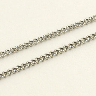 304 Stainless Steel Curb Chain. Faceted.  2.7 x 2 x .5mm   *Sold by the foot