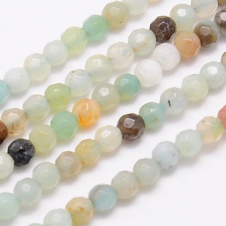 Amazonite Faceted Rounds - See Drop down for Size Options (16" strands)