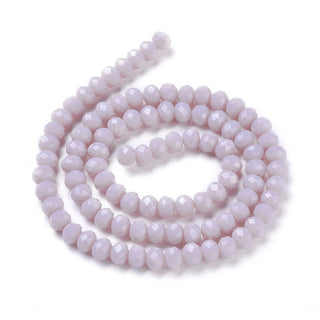 Glass Beads Strands, Faceted Rondelle , Ruddy Violet, 6 x 4mm, Approx 94 Beads