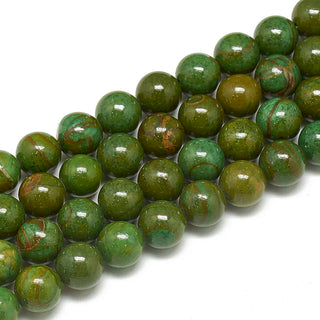 Jasper   (Natural Imperial Jasper - Dark Olive Green) *6mm  (approx 68 Beads)