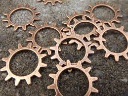 Gears (G1, G2 ).  See drop down for color options.  Approx 20mm size diam. (packed 10) - Mhai O' Mhai Beads
 - 2