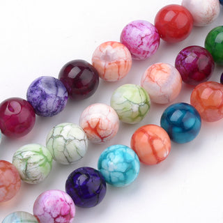 Agate "Weathered"  (8mm rounds) 15.5" strand.  approx 43 beads.  Multi Color Strands.