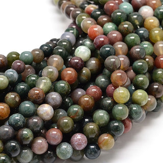 Agate (Indian Agate) 15.5" strand. (rounds) *8mm.