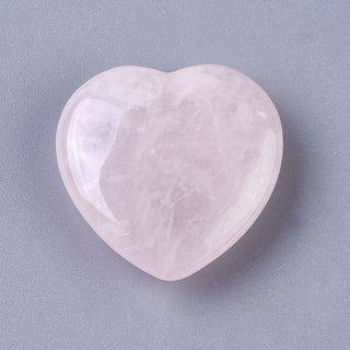Cabochon *Rose Quartz.  Heart.  Sold Individually. (No Hole)  *See Drop Down for Size Options