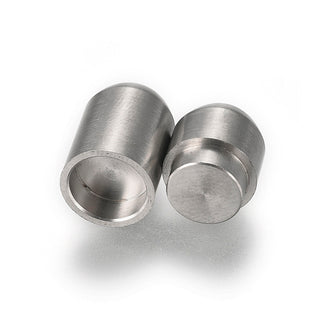 304 Stainless Steel  (Magnetic) Barrell Style Clasp *18.5 mm x 10mm (Hole 6 mm)