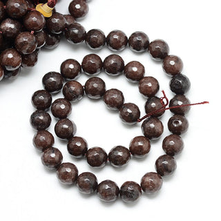 Jade Faceted Round (Chocolate Brown) *See Drop Down for Size Options