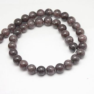 Jade (Mauvy Brown) 8mm Round (approx 49 Beads)