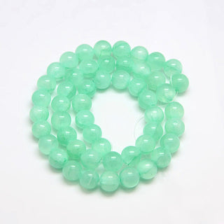 Jade (Soft Geen) 8mm Round (approx 49 Beads)