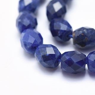 Natural Sodalite Beads Strands, Faceted, Oval,6 x 5mm, Hole: 0.8mm; *approx 60 Beads