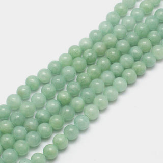 Jade (Creamy Soft Green) 8mm Round (approx 49 Beads)