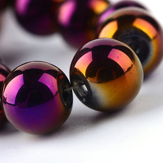 Glass (Electroplated) Round  *Purple. (See Drop Down for Size Options)