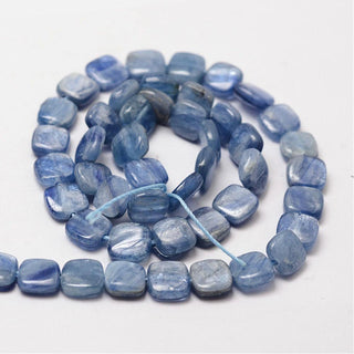 Kyanite (Natural)  (8-9 x 8 x 3mm).  *approx 50 beads per strand