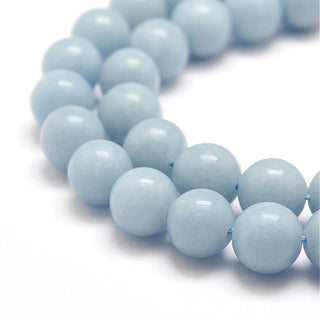 Angelite Gemstone Beads.  (Rounds).  15" strand.   (See drop down for size options).