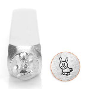 Hopper the Rabbit Design Stamp *6 mm - Mhai O' Mhai Beads
