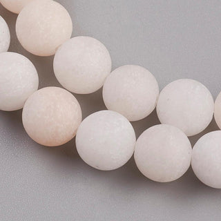 Aventurine (FROSTED Natural Pink)  8mm Rounds (16" strand).